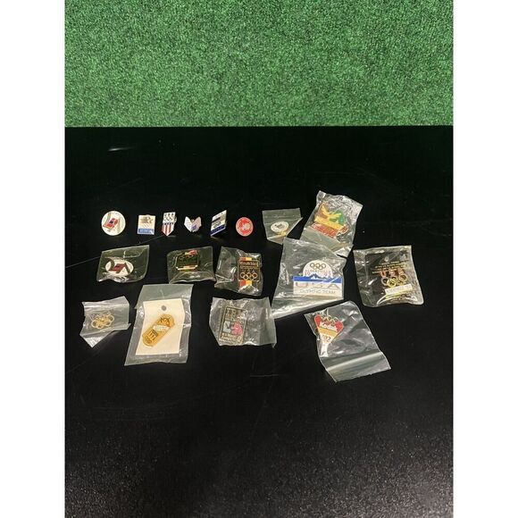 BADGE COLLECTION vintage metal enamel pin Olympic Late 1990s USA - Picture 1 of 12